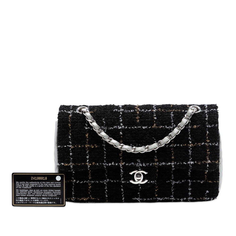 Pre-Loved Chanel Medium Classic Quilted Tweed and Metallic Lambskin Double Flap - Picture 9 of 9